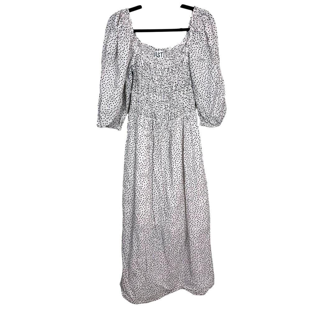 Free People Just Female Smocked Polka Dot Dress